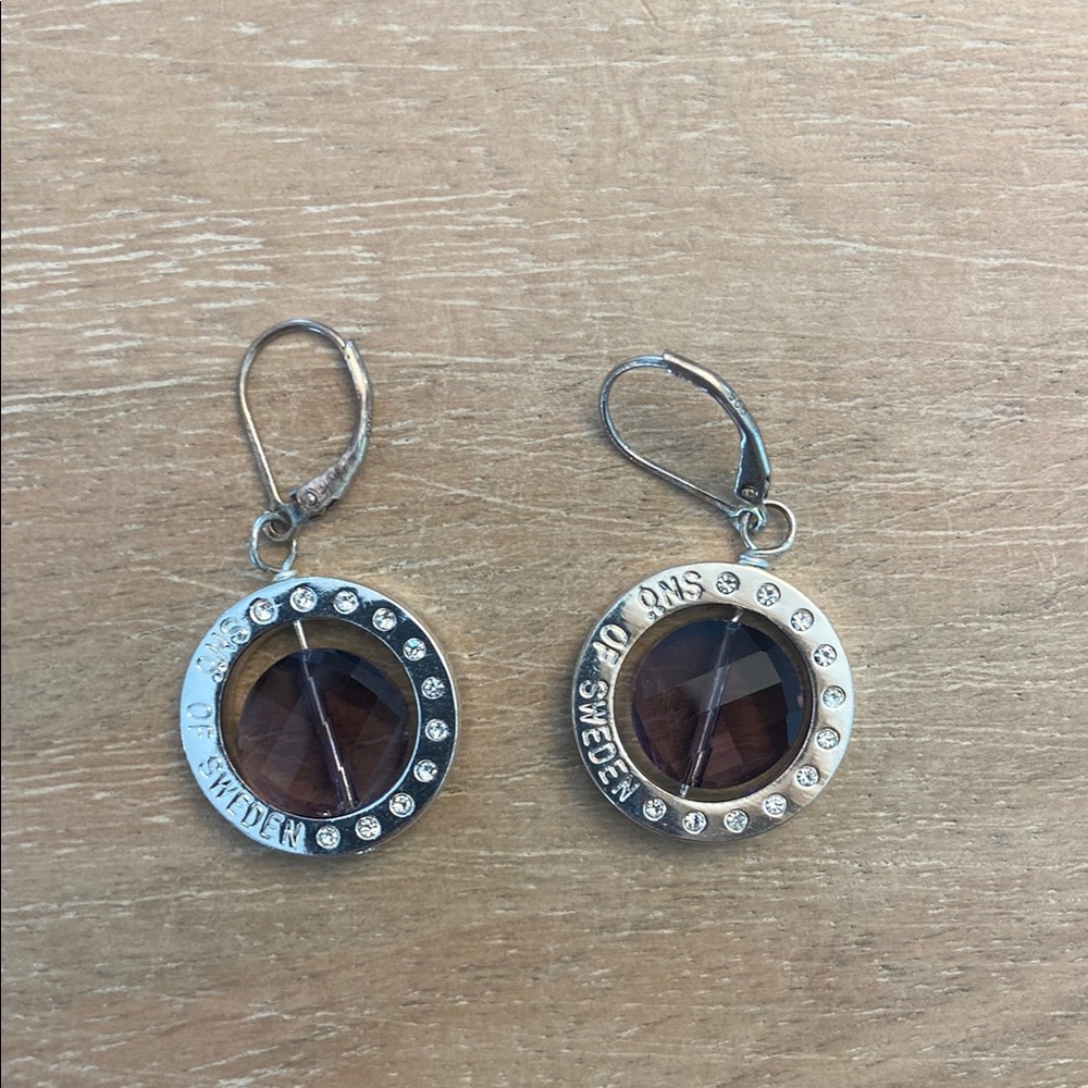 Purple and Silver Earrings